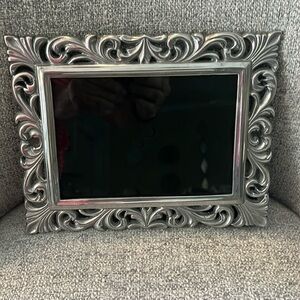 VTG Charter Club photo frame 90’s silver tone pewter look ornate rocco style 5x7